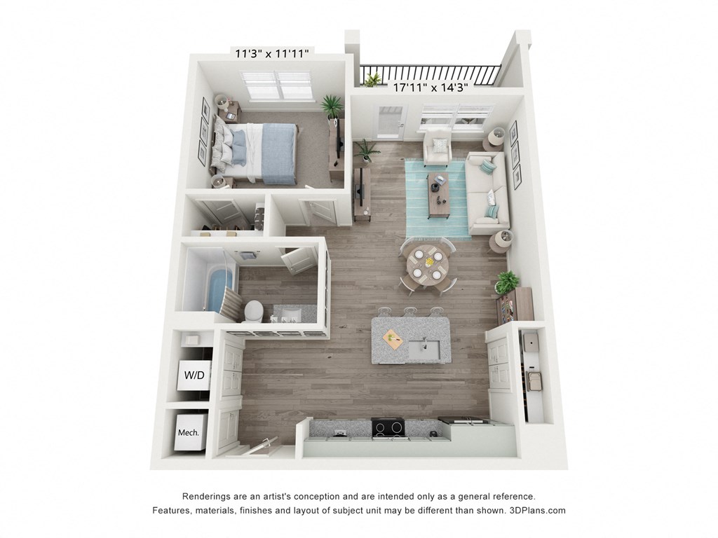 a 1 bedroom floor plan  summit  503 square feet