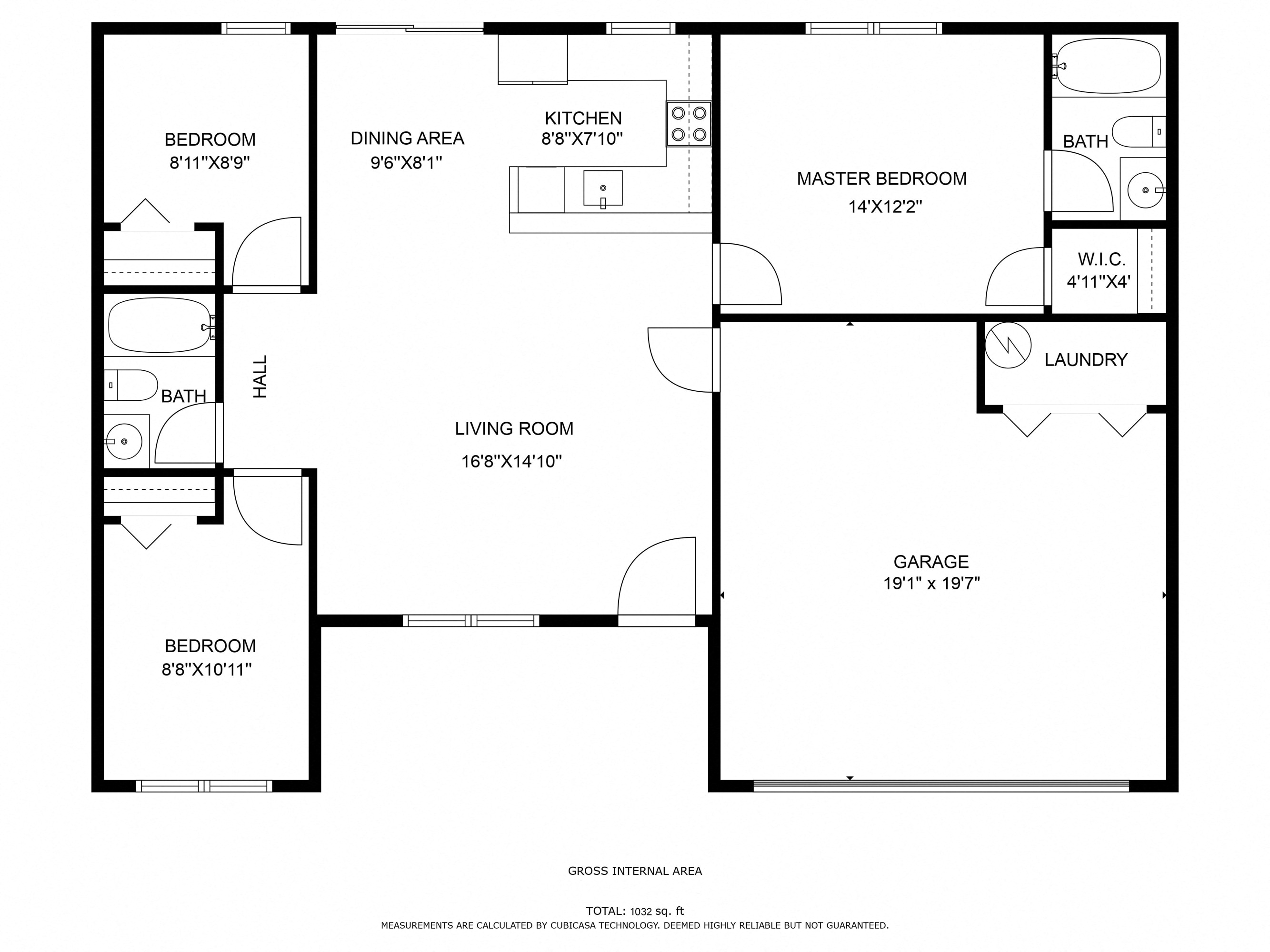 A black and white image of a floor plan for a house.