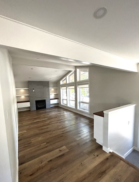 a view of the living room from the kitchen