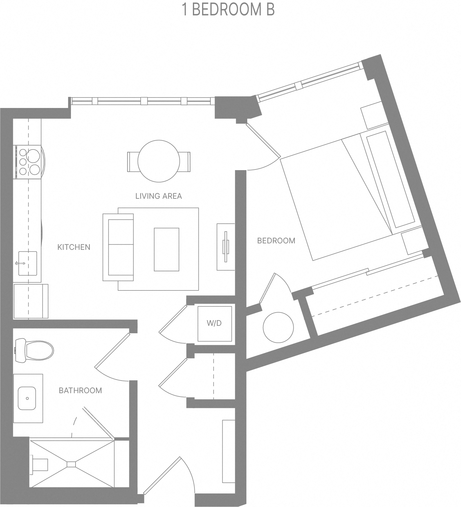 1BR B Floorplan