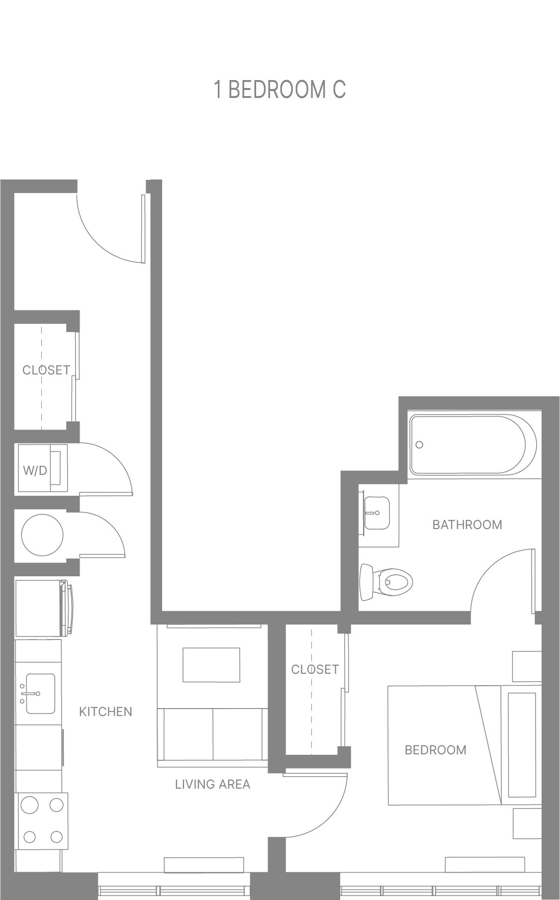 One BR C Floorplan