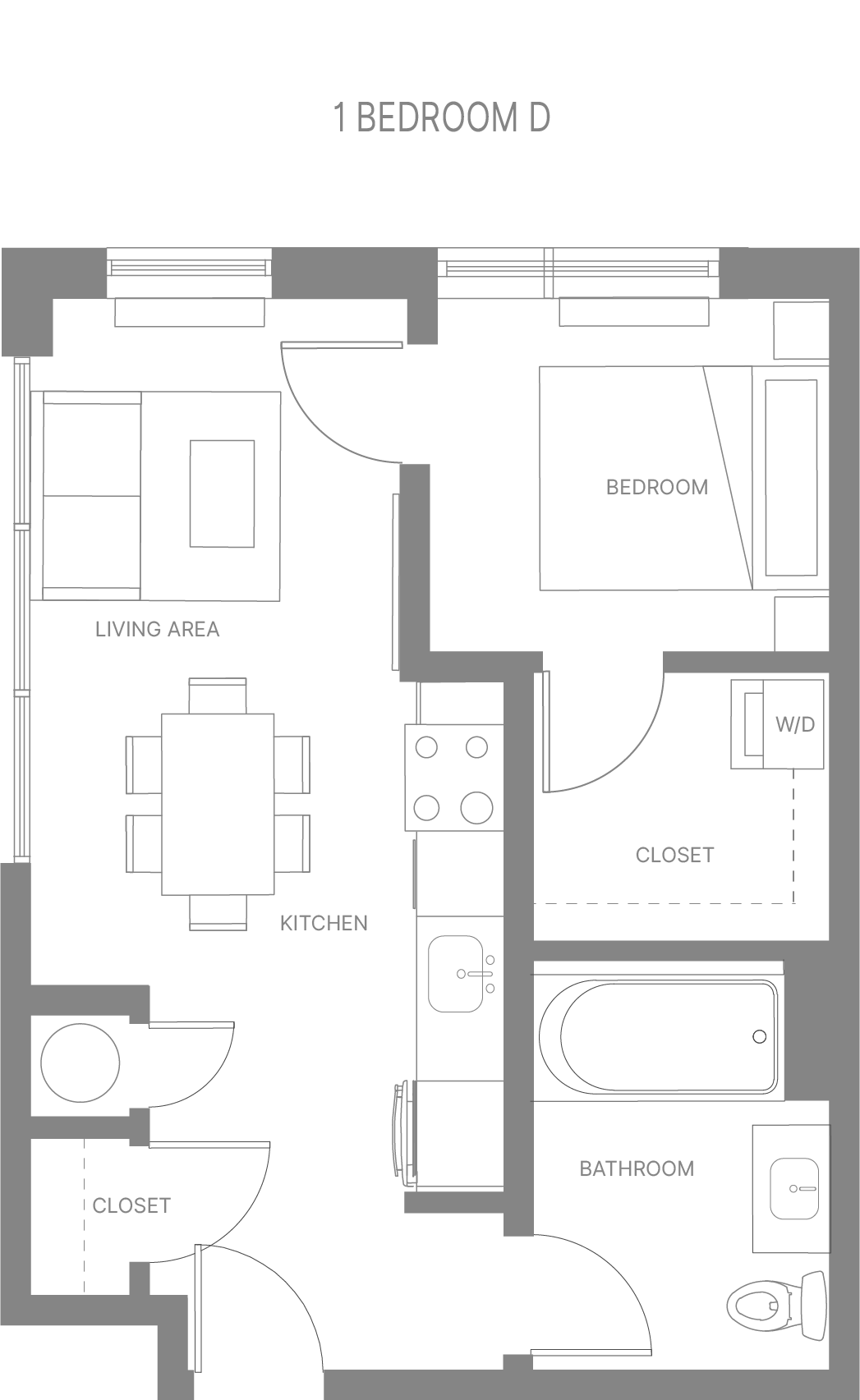 One BR D Floorplan
