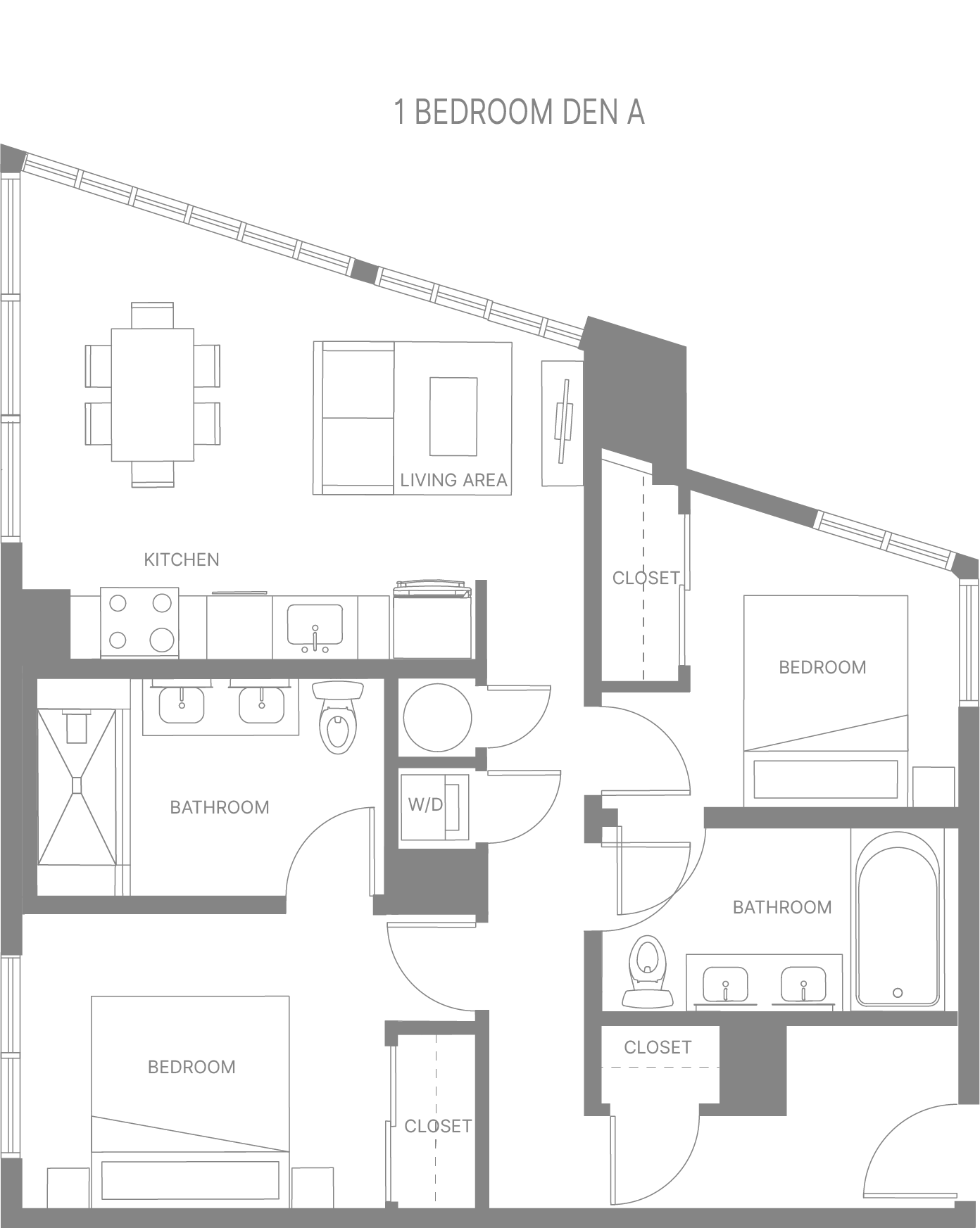 One BR Den A Floorplan