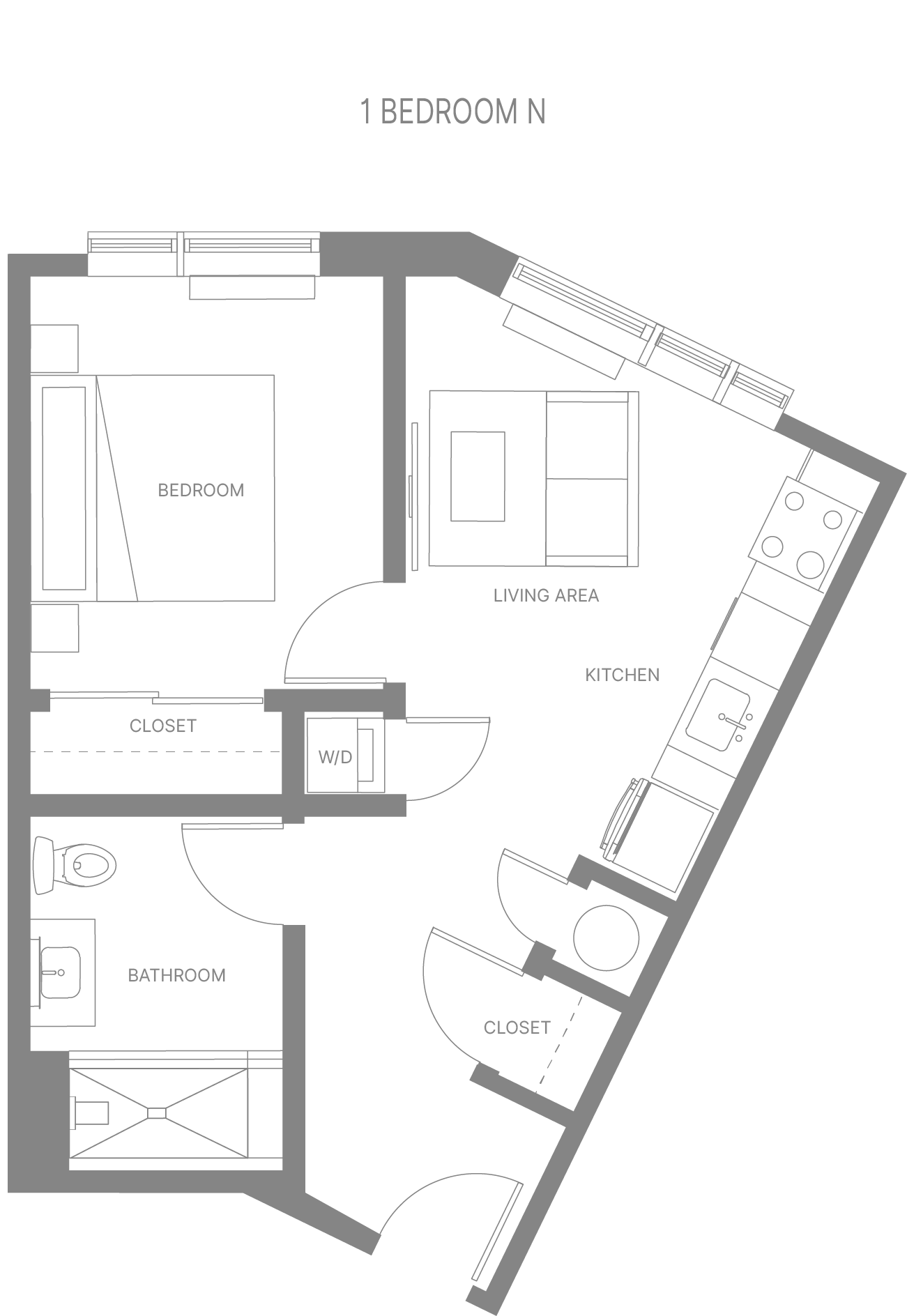 One BR N Floorplan