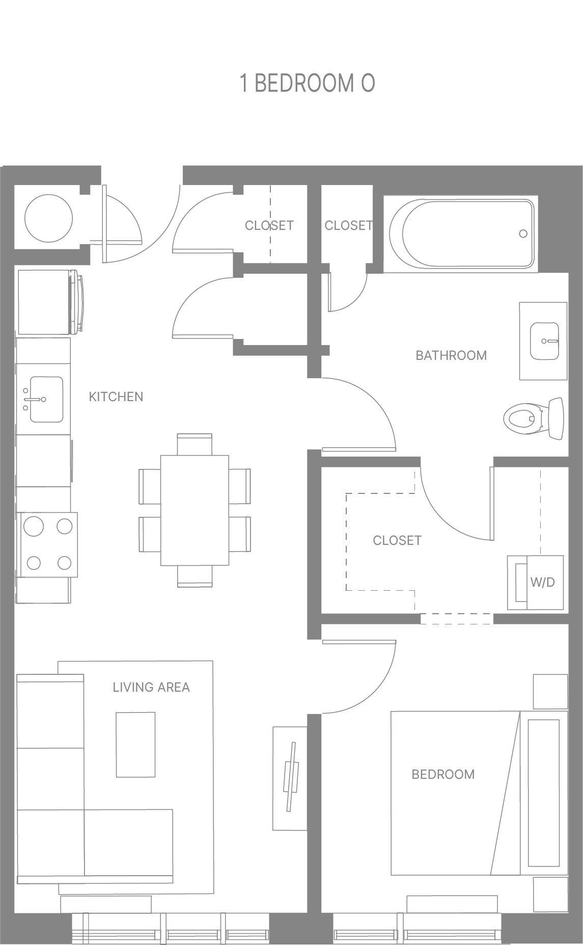One BR O Floorplan