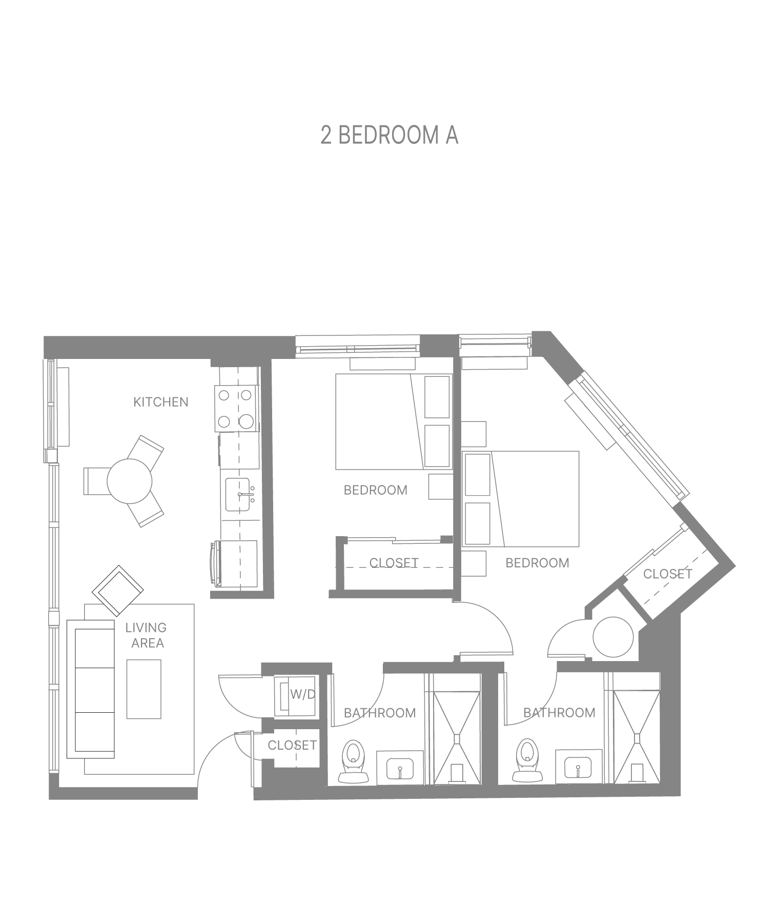 DN Two Bedroom A - No Terrace