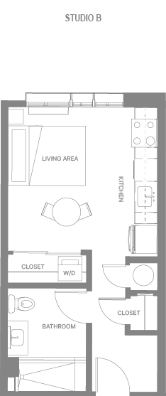 Studio B Floorplan