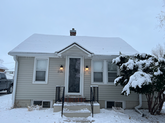 our house in the snow