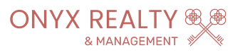 the logo for only realty and management with skulls and crossed swords