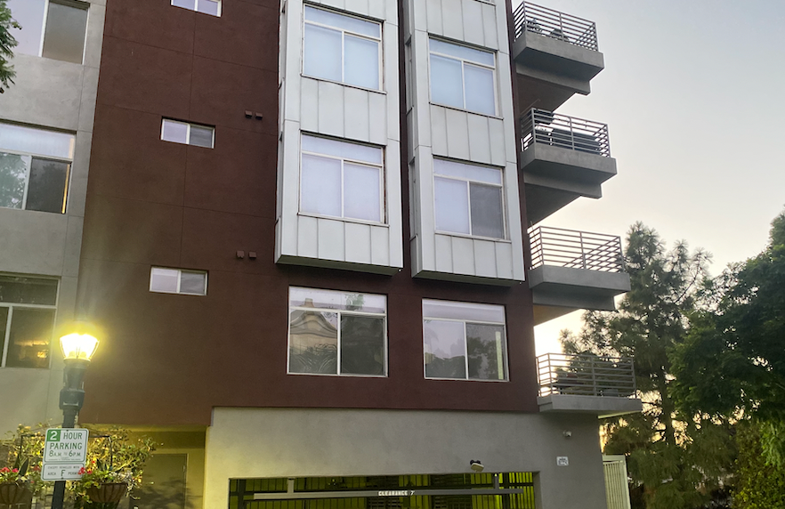 a view of our building from the street