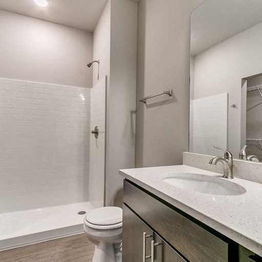 a bathroom with a sink and a toilet and a shower