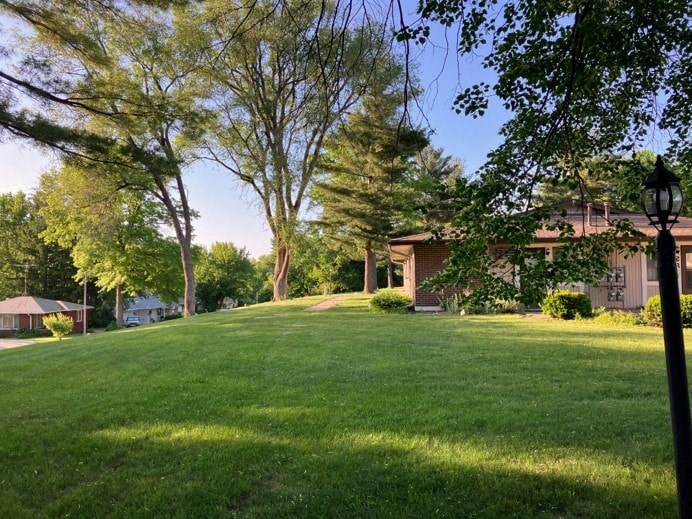 a large lawn in front of a house