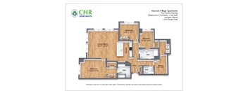 a floor plan of a home with a bedroom and a living room