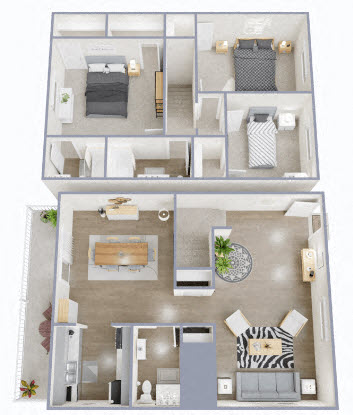 3 Bed 2.5 Bath Townhome