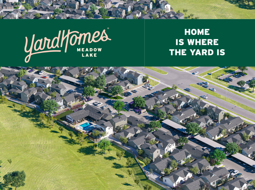 a suburb of a city with a home is where the yard is