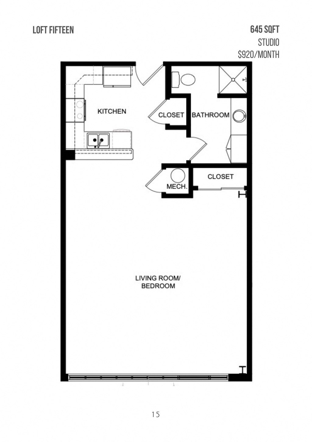 a floor plan of a house with a bedroom and a living room