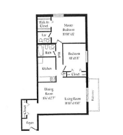 2 BR 1 BA Apartment