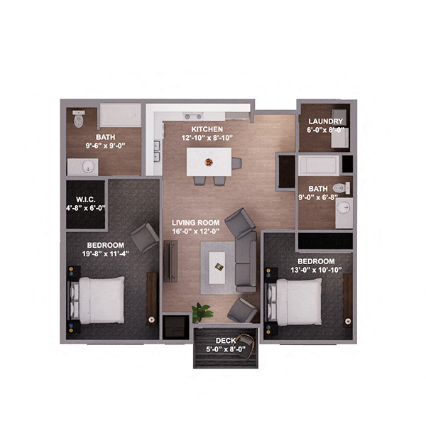 2 Bedroom 2 Bath