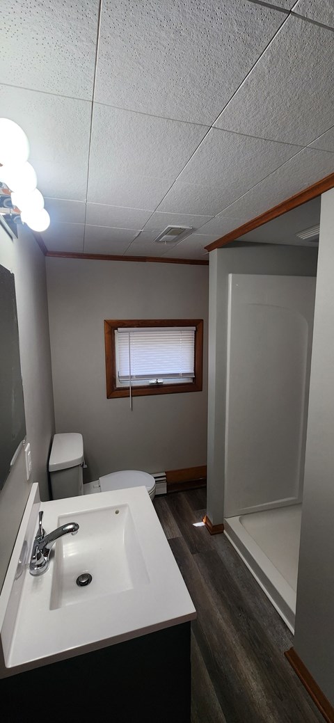 a bathroom with a sink and a toilet