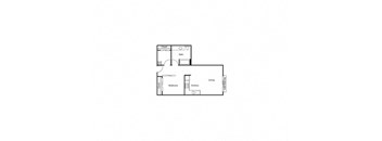 One Bedroom One Bathroom B Floor Plan at Ruth Court Apartments, Seattle, WA, 98112