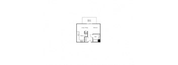 Studio Floor Plan at Ruth Court Apartments, Washington, 98112