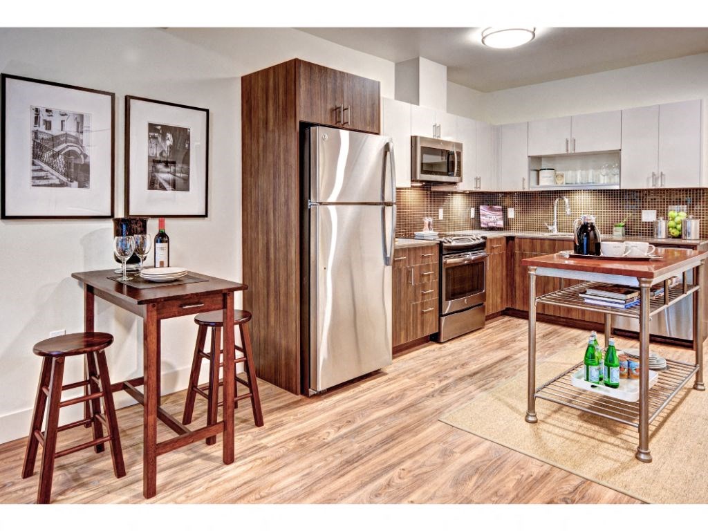 Dining Room and Kitchen at Ruth Court Apartments, Washington, 98112