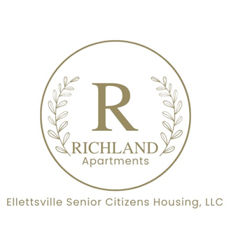 a logo of the richland apartments logo