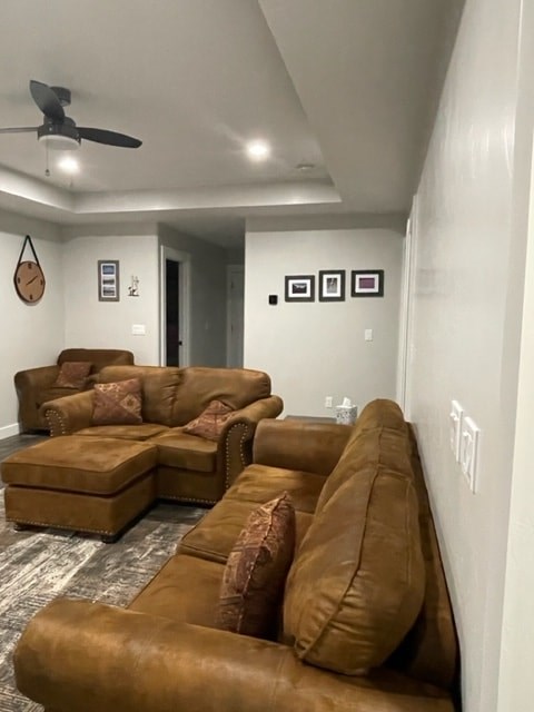 a living room with a couch and a chair