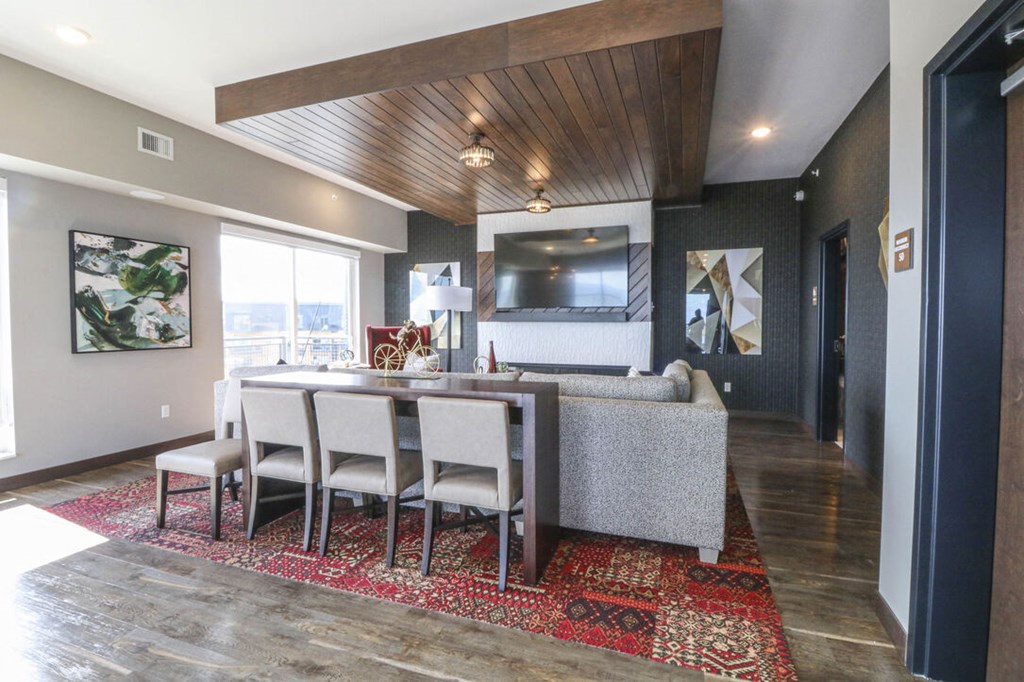 Fitted Kitchen With Island Dining at Vue at Bluestone, Minnesota