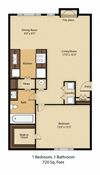 1 Bedroom 1 Bathroom Apartment