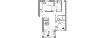 2 Bedrooms, 1 Bathroom