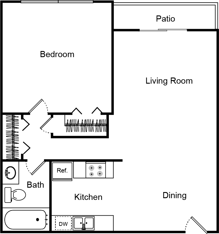 avenue two floor plan 1b 1 bedroom