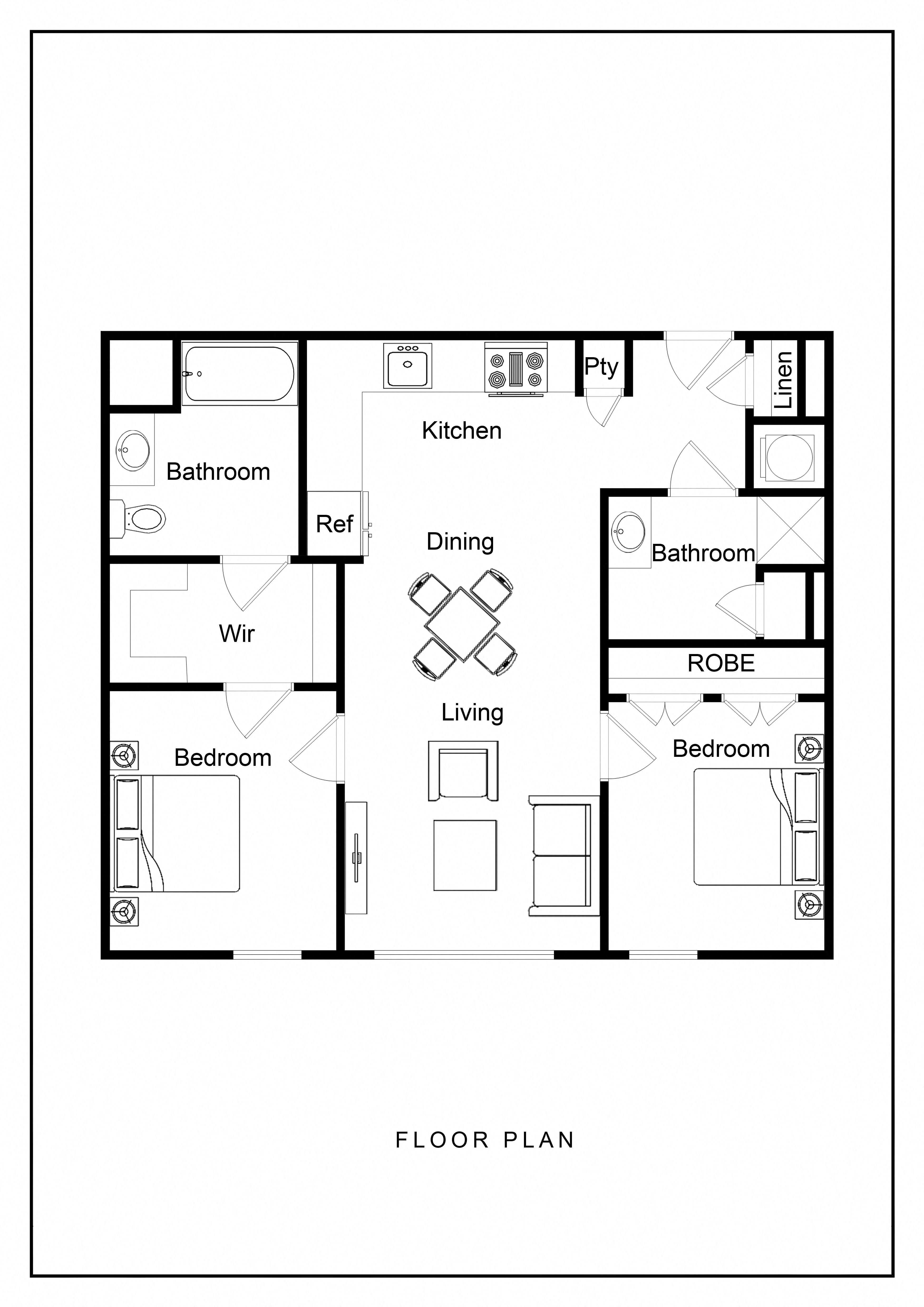 2 Bed 2 Bath