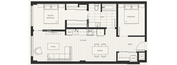 2 Bedrooms, 1 Bathroom