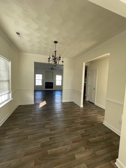 a view of the living room from the dining room