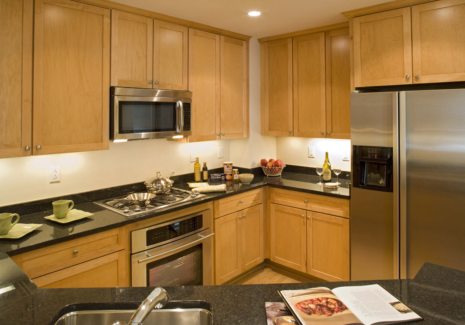 Solid Maple Cabinets; Granite Counters