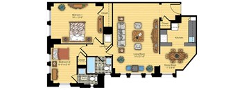 Historic Wing Floor Plan 2 Bedroom