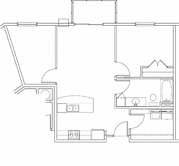 1 Bedroom 1 Bath +Den