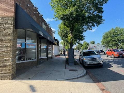 a car parked on the side of a street