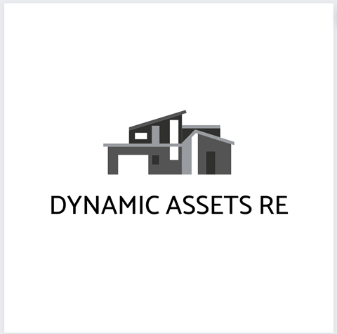 a logo that reads dynamic assets re on a white
