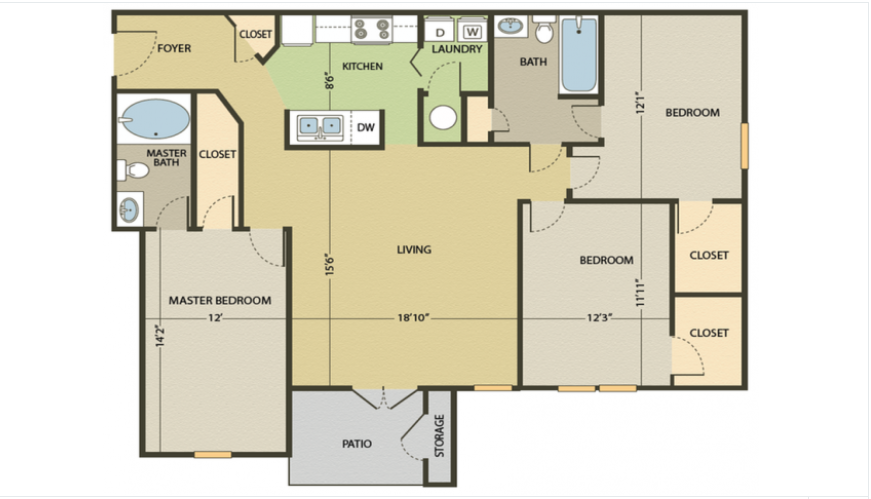 3 Bedroom Floor Plan
