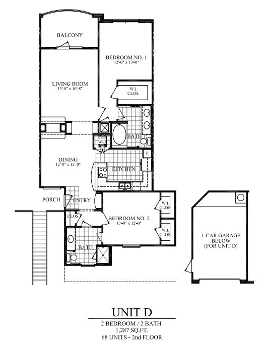 2 Bdm/2 Bth/1 Gar/2nd Flr
