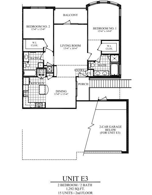 2 Bdm/2 Bth/2 Gar/2nd Flr