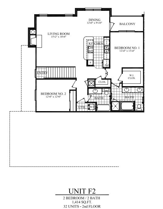 2 Bdm/2 Bth/2nd Flr