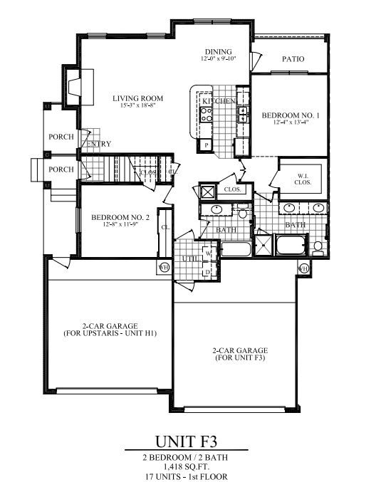 2 Bdm/2 Bth/1st Flr