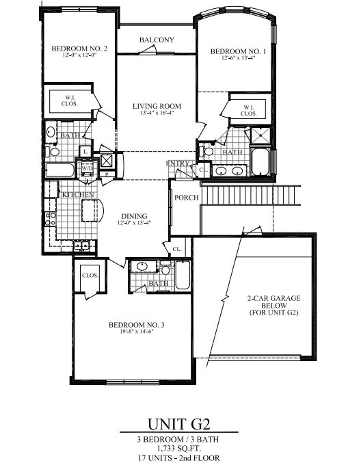 3 Bdm/3 Bth/2 Gar/2nd Flr