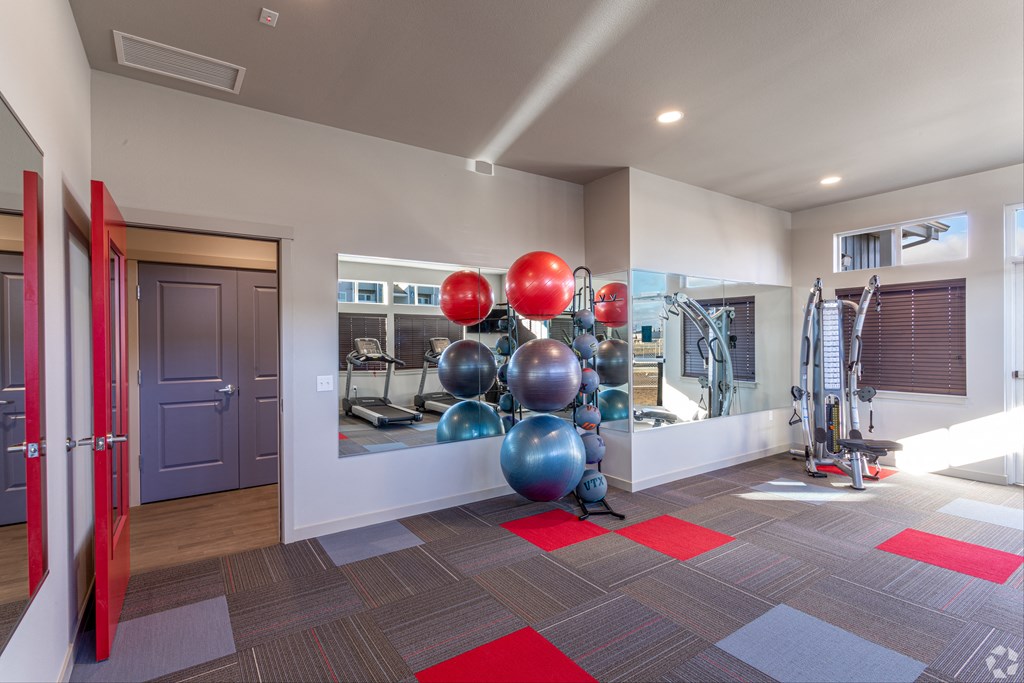 the gym at the preserve apartments