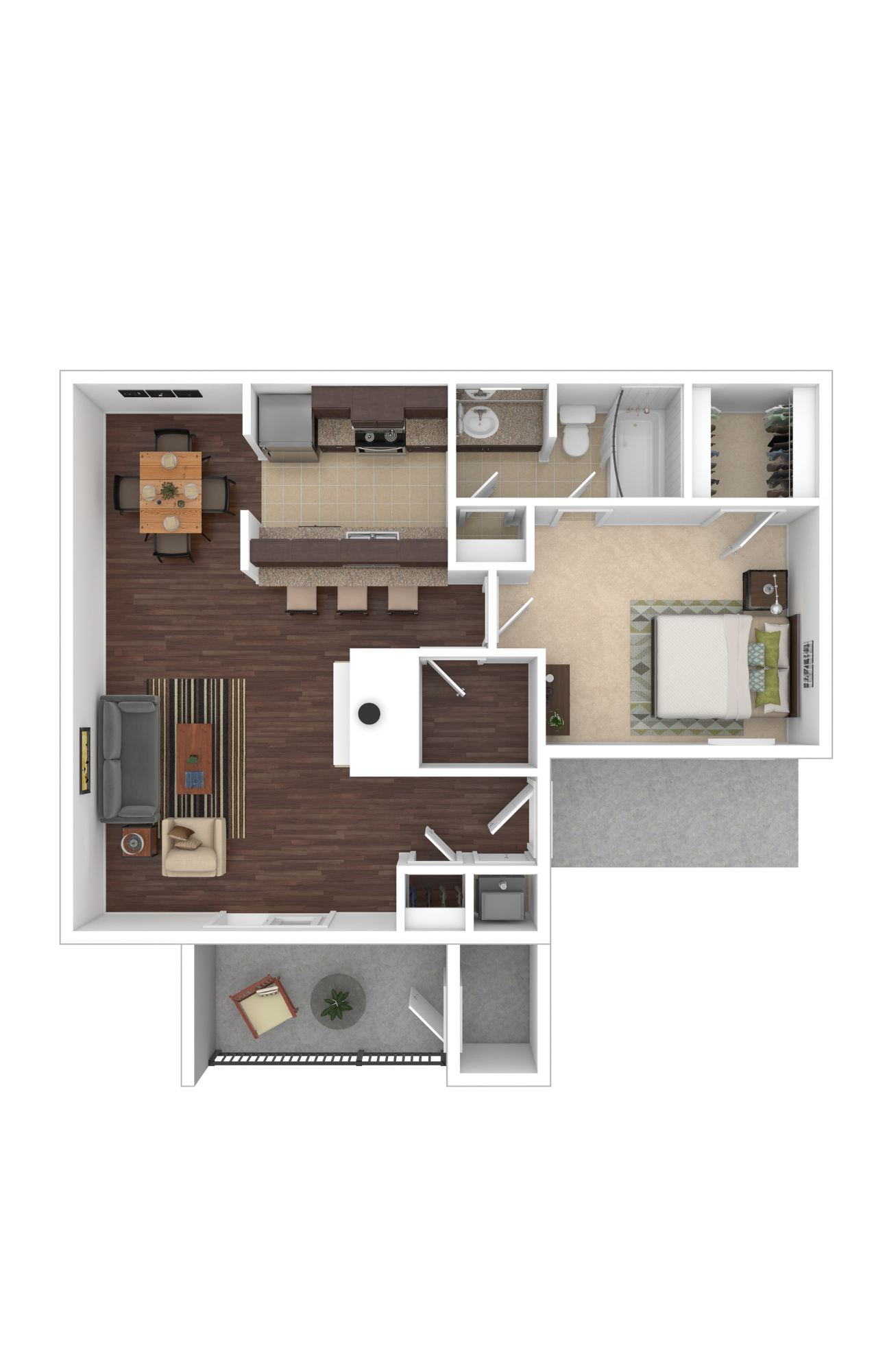 A1 Floor Plan at Rosewood at Colony Square, North Carolina, 27804