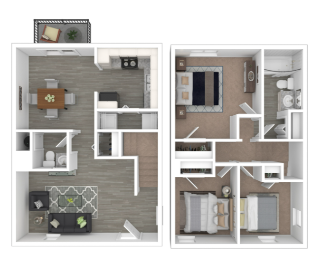 3 Bed 1 Bath Floor Plan at Cameron, North Carolina