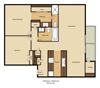 The Redwoods Apartments - 2 Bedroom 2 Bathroom Floorplan The Redwoods Apartments - 2 Bedroom 2 Bathroom Floorplan